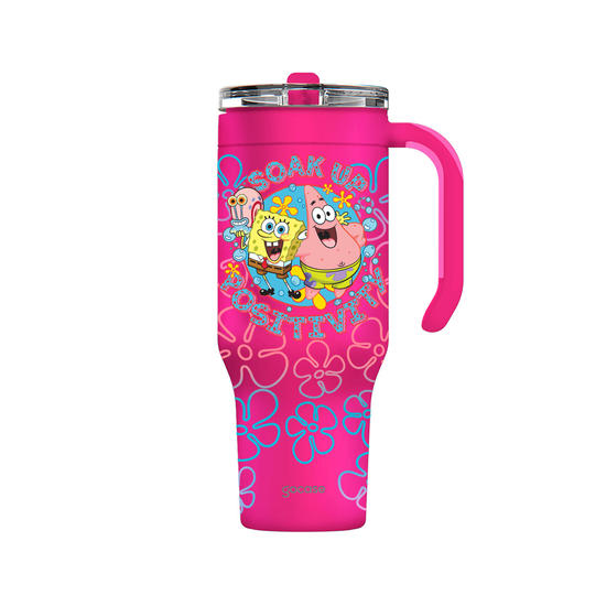 Copo Térmico Life + Ebook - Bob Esponja - Soak Up Positivity
