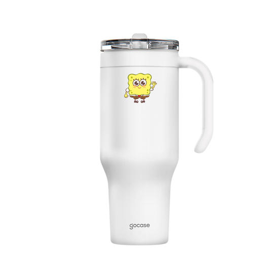 Copo Térmico Life + Ebook - Bob Esponja - Personagens Fofos Minimalistas