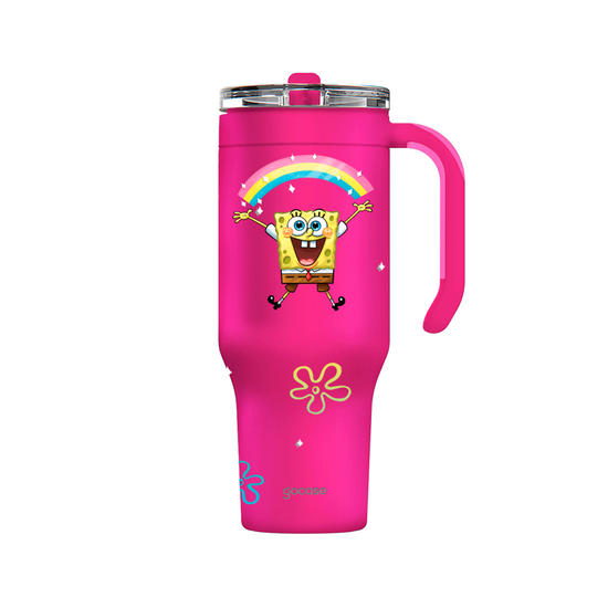 Copo Térmico Life + Ebook - Bob Esponja - Rainbow