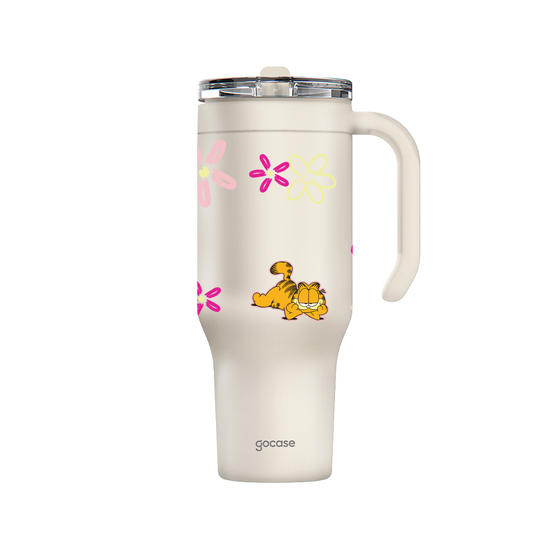 Copo Térmico Life - Garfield Floral Pop