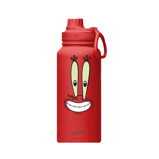 Garrafa Térmica Fresh + Ebook - Bob Esponja - Seu Siriguejo