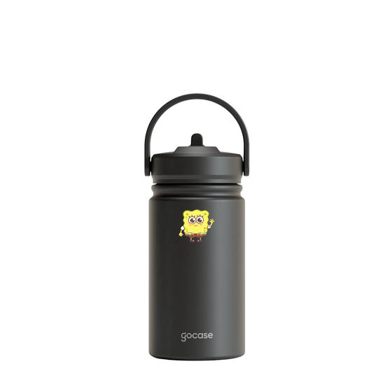 Garrafa Térmica Mini + Ebook - Bob Esponja - Personagens Fofos Minimalistas