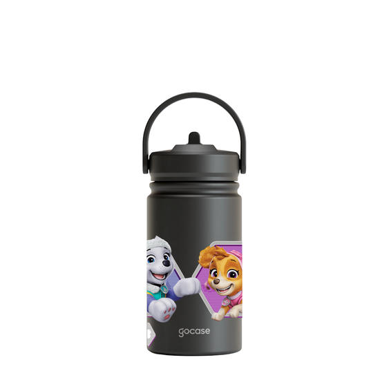 Garrafa Térmica Mini + Ebook - Patrulha Canina - Skye e Everest