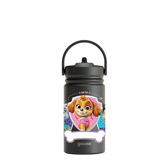 Garrafa Térmica Mini + Ebook - Patrulha Canina - Patrulha e Distintivos