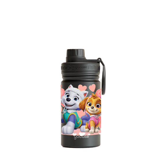 Garrafa Térmica Mini + Ebook - Patrulha Canina - Skye e Everest - Amigas para Sempre