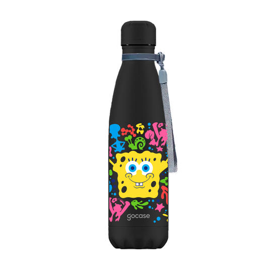 Garrafa Térmica Urban + Ebook - Bob Esponja - Silhuetas Divertidas
