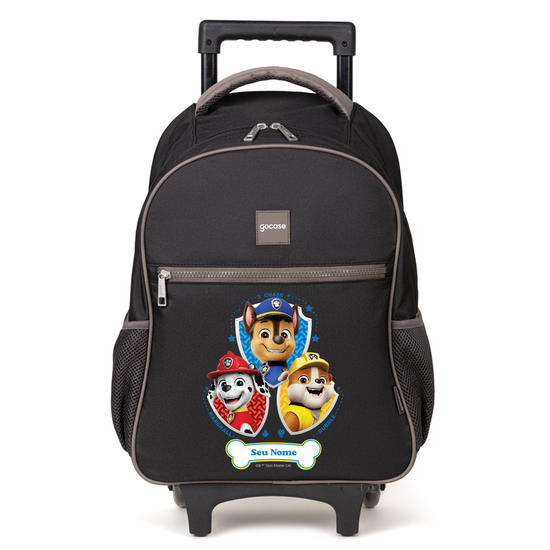 Mochila de Carrinho 2 Rodas Play - Patrulha Canina - Distintivos da Patrulha