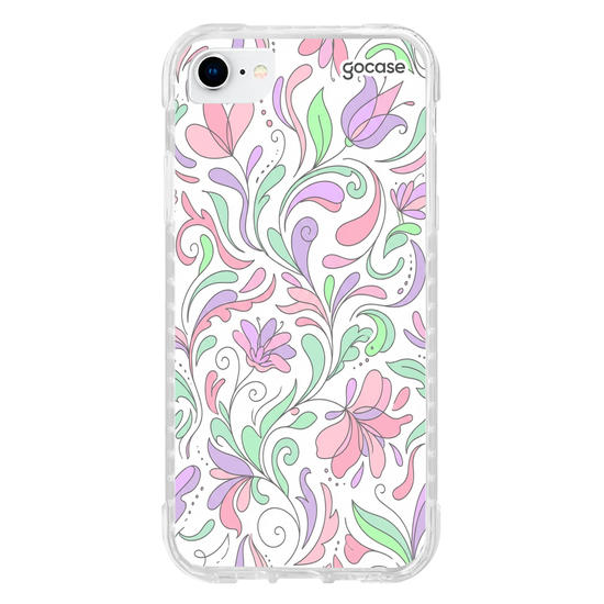 Capinha para celular  Pastel Flores Orgânicas