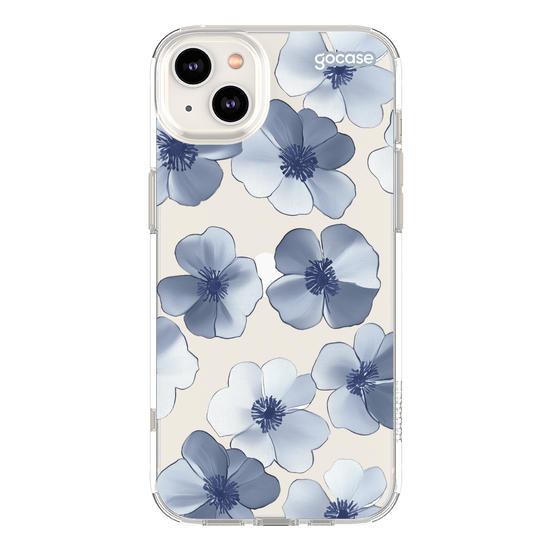 Capinha para celular  Pattern Flores Azuis
