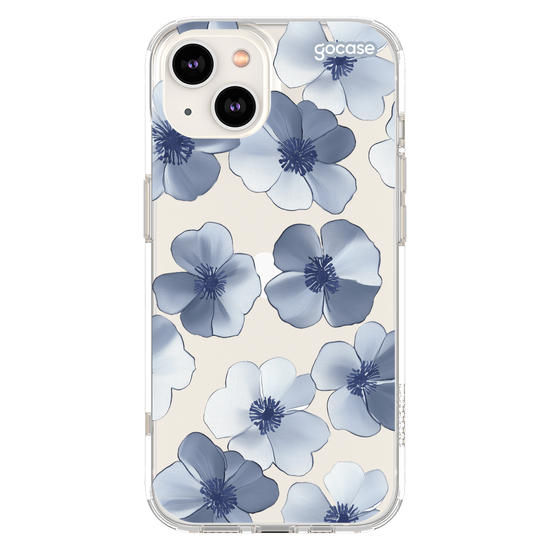 Capinha para celular  Pattern Flores Azuis