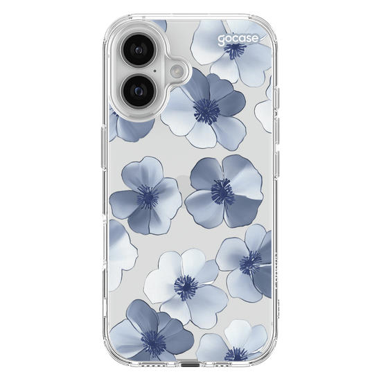 Capinha para celular  Pattern Flores Azuis