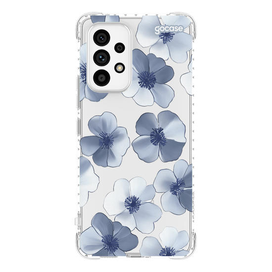 Capinha para celular  Pattern Flores Azuis