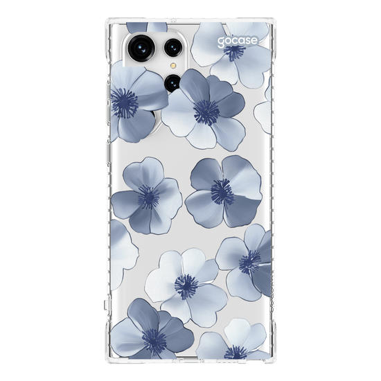 Capinha para celular  Pattern Flores Azuis
