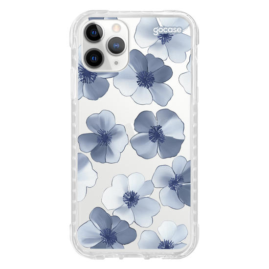 Capinha para celular  Pattern Flores Azuis