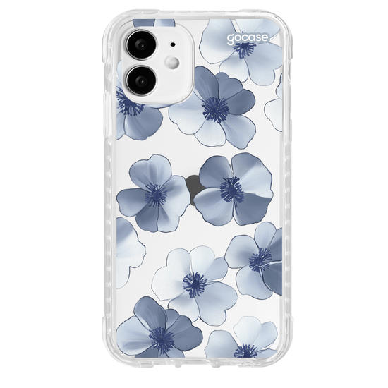 Capinha para celular  Pattern Flores Azuis