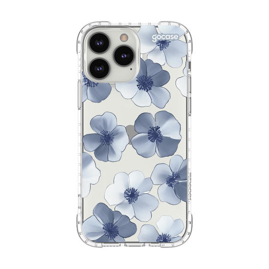 Capinha para celular  Pattern Flores Azuis