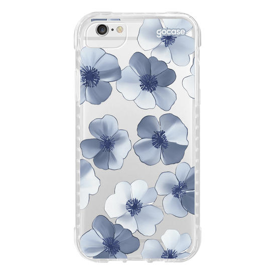 Capinha para celular  Pattern Flores Azuis