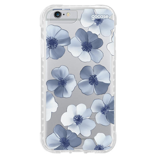 Capinha para celular  Pattern Flores Azuis