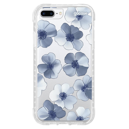 Capinha para celular  Pattern Flores Azuis