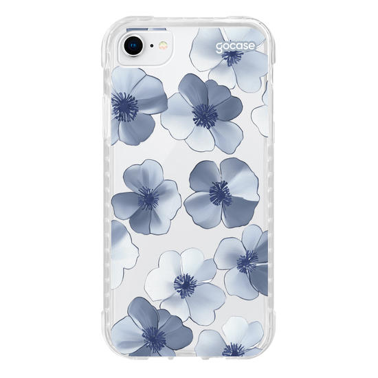 Capinha para celular  Pattern Flores Azuis