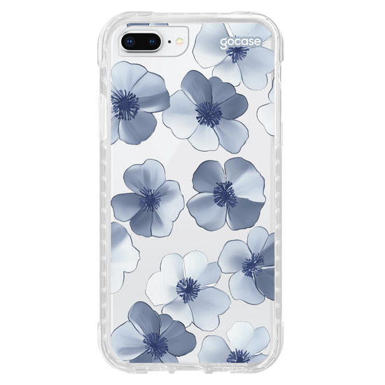 Capinha para celular  Pattern Flores Azuis