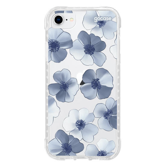 Capinha para celular  Pattern Flores Azuis