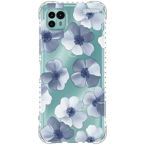 Capinha para celular  Pattern Flores Azuis