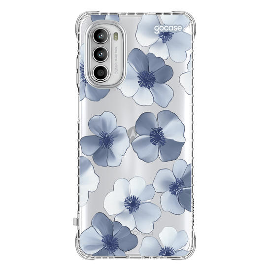 Capinha para celular  Pattern Flores Azuis