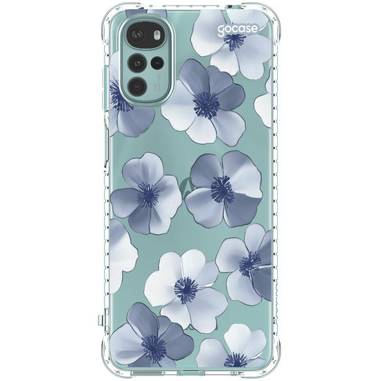 Capinha para celular  Pattern Flores Azuis