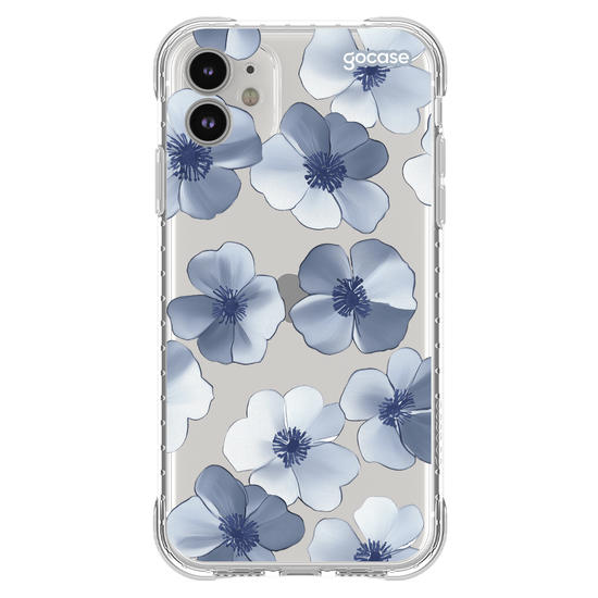 Capinha para celular  Pattern Flores Azuis