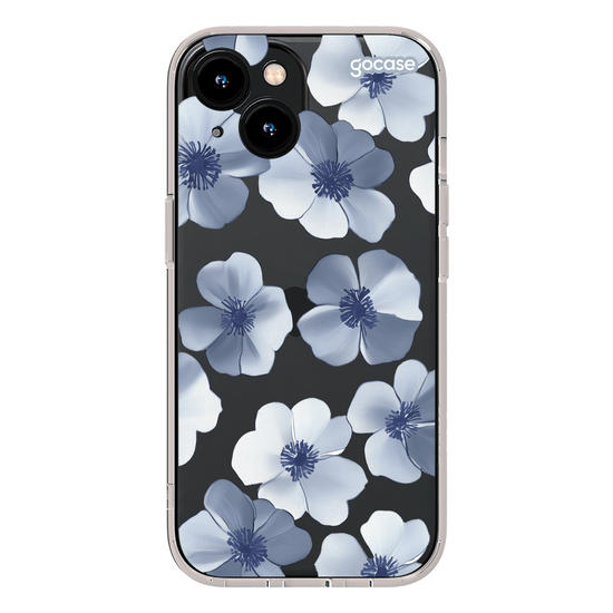 Capinha para celular  Pattern Flores Azuis