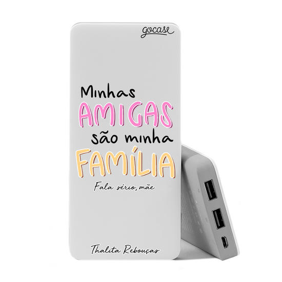 Carregador Portátil Power Bank (10000mAh) - Amigas são Família by Thalita Rebouças