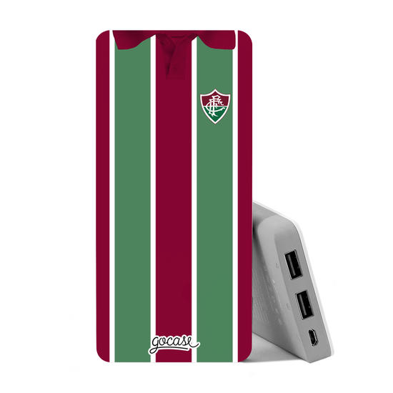 Carregador Portátil Power Bank (10000mAh) - Fluminense - Uniforme 1 Frente