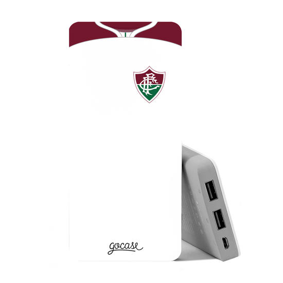 Carregador Portátil Power Bank (10000mAh) - Fluminense - Uniforme 2 Frente