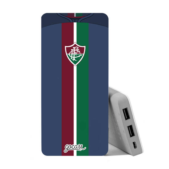 Carregador Portátil Power Bank (10000mAh) - Fluminense - Uniforme 3 Frente