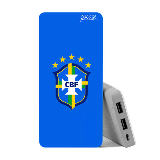 Carregador Portátil Power Bank (10000mAh) - Seleção Brasileira - Escudo Azul