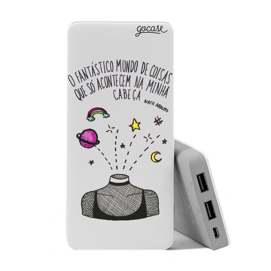 Carregador Portátil Power Bank (10000mAh) - Fantástico Mundo