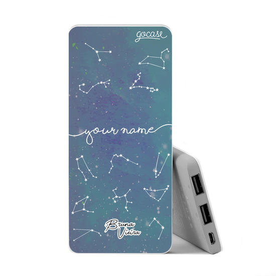 Power Bank Slim Portable Charger (5000mAh) - A Culpa é do Signo Manuscrita by Bruna Vieira