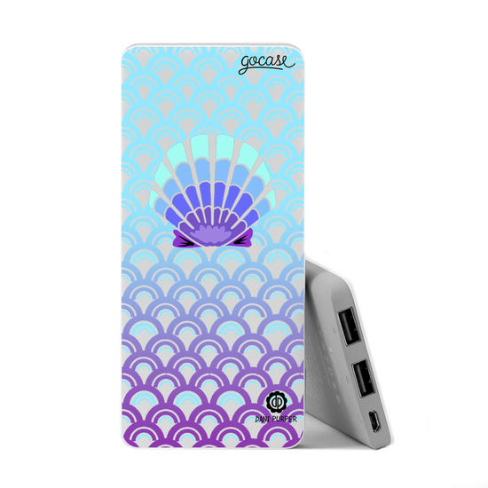 Power Bank Slim Portable Charger (5000mAh) - Sea Shells