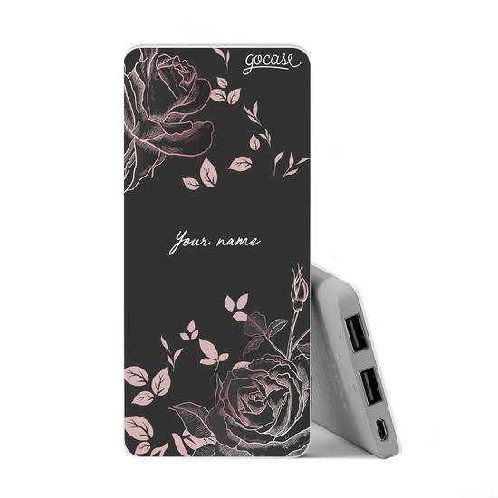 Power Bank Slim Portable Charger (5000mAh) - Carregador Portátil Power Bank (5000mAh) - Black Rosé - Black Version