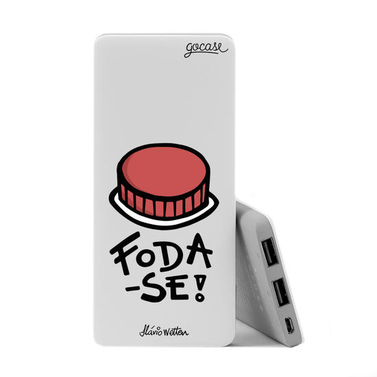 Carregador Portátil Power Bank Slim (5000mAh) - Botão de Foda-se