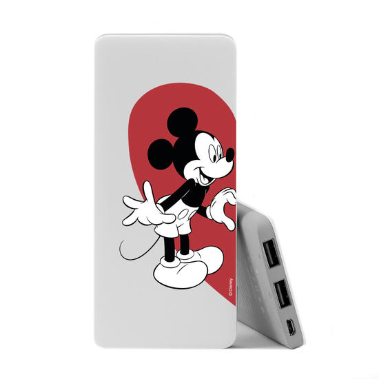 Power Bank Slim Portable Charger (5000mAh) - BFF Coração Mickey