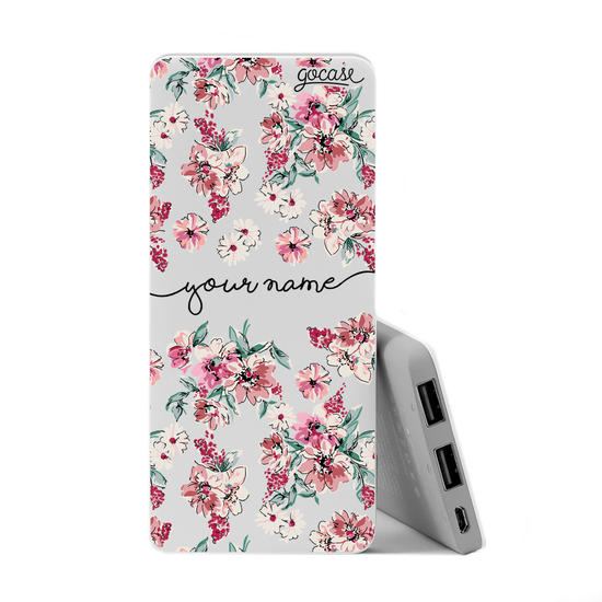 Power Bank Slim Portable Charger (5000mAh) - Flores Rosê