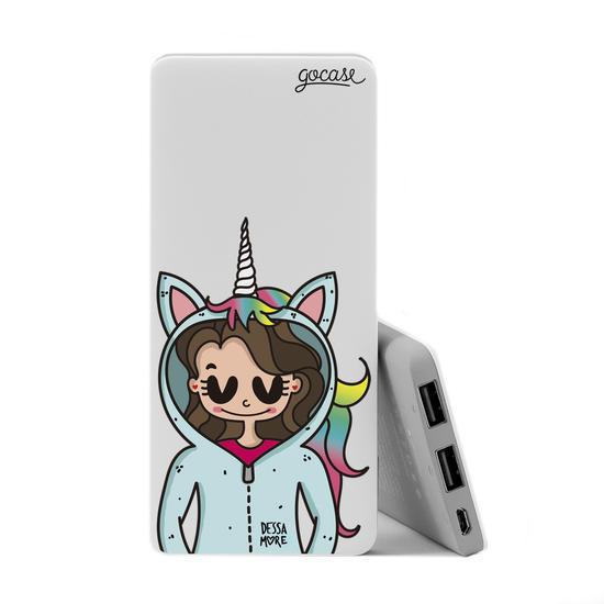 Power Bank Slim Portable Charger (5000mAh) - Unicorn Girl