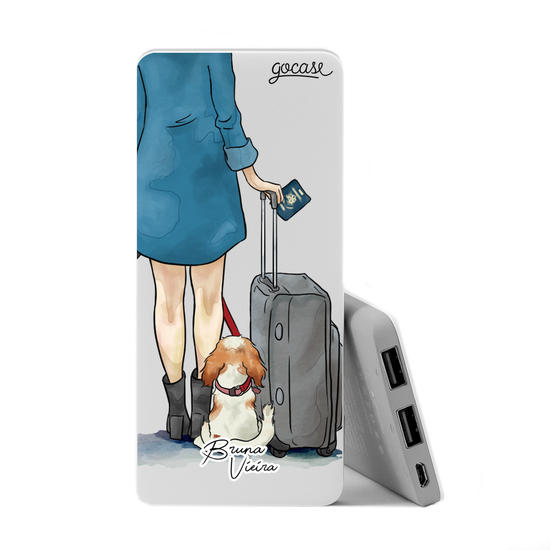 Power Bank Slim Portable Charger (5000mAh) - My Travel Dog by Bruna Vieira