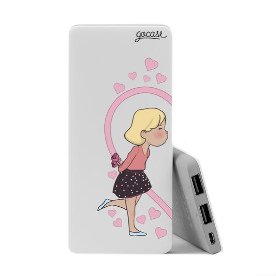 Power Bank Slim Portable Charger (5000mAh) - Namoradinha - Esquerda