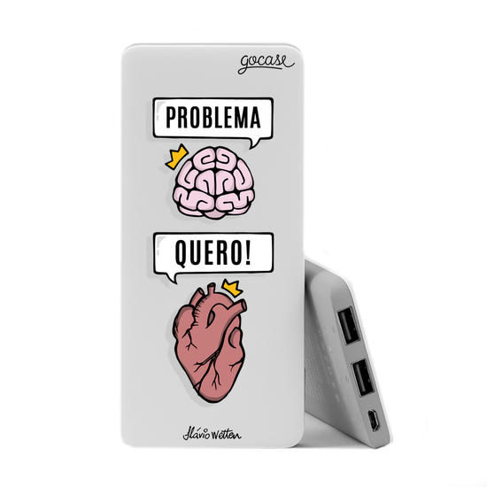 Power Bank Slim Portable Charger (5000mAh) - Razão e Emoção - Problema