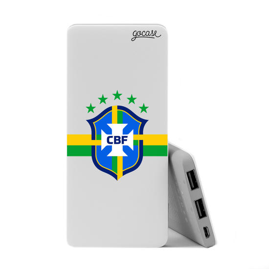 Power Bank Slim Portable Charger (5000mAh) - Seleção Brasileira - Escudo Clean
