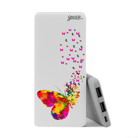 Power Bank Slim Portable Charger (5000mAh)  - Floating Butterflies