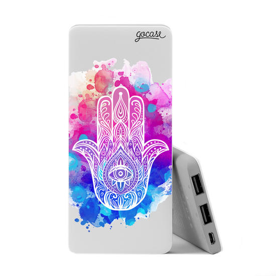 Power Bank Slim Portable Charger (5000mAh)  - Winked Hamsa